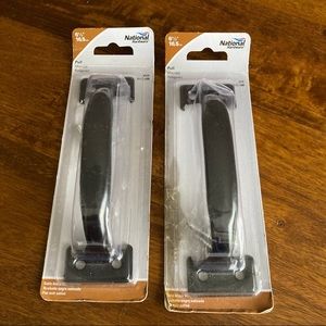 NIP National Hardware 2x Black Satin 6.5” Pull Bundle
